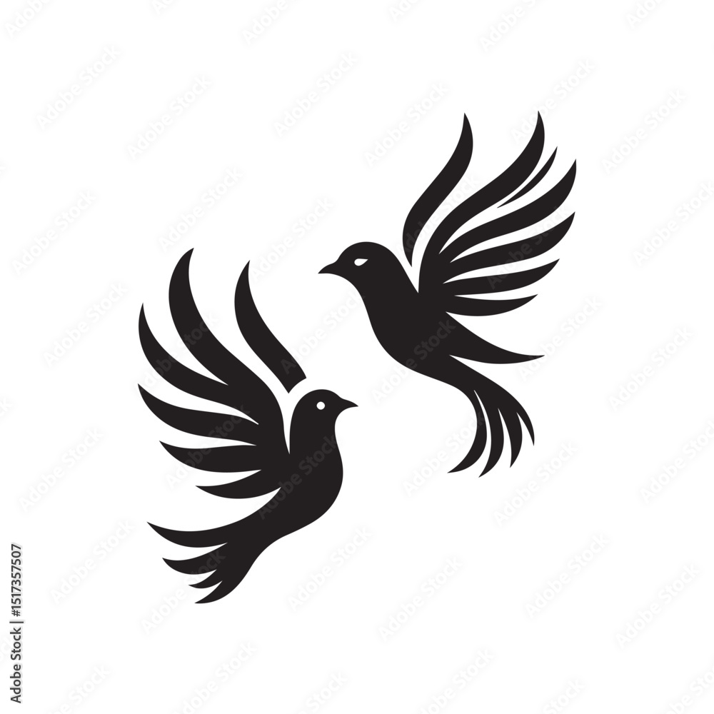 Fototapeta premium bird logo, editable vector image