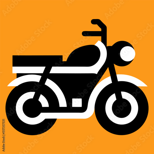 Transportation icon design. Motorcycle vector illustration.