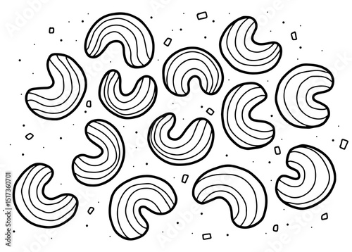 seamless pattern with cashew