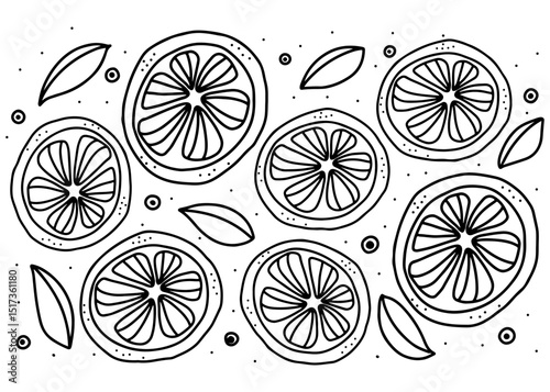 seamless background with lemon