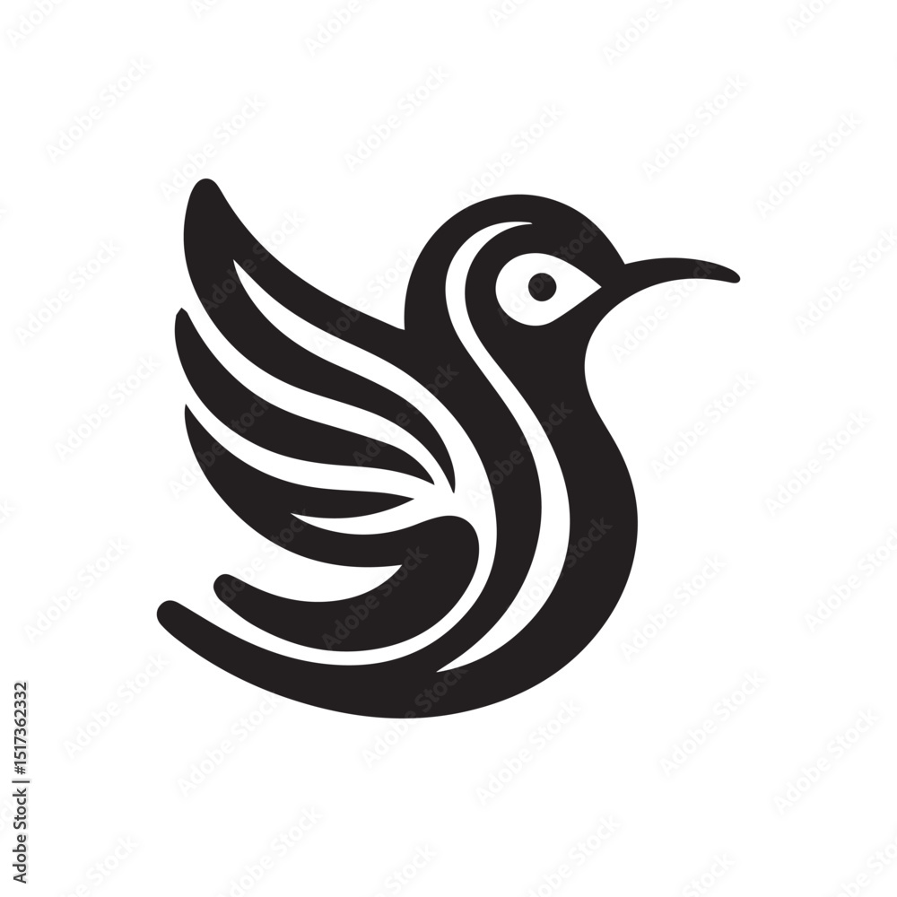 Fototapeta premium bird logo, editable vector image