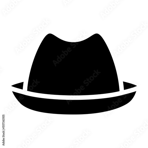 Fedora Vector Glyph Icon Design