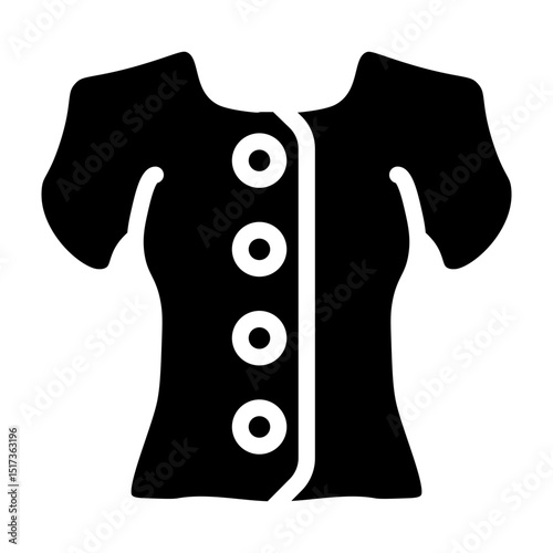 Blouse Vector Glyph Icon Design