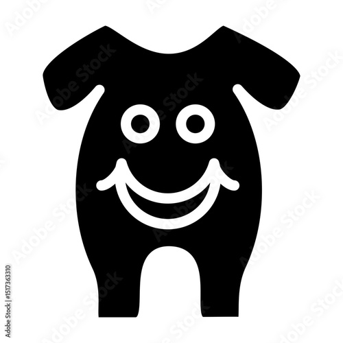 Baby Onesie Vector Glyph Icon Design