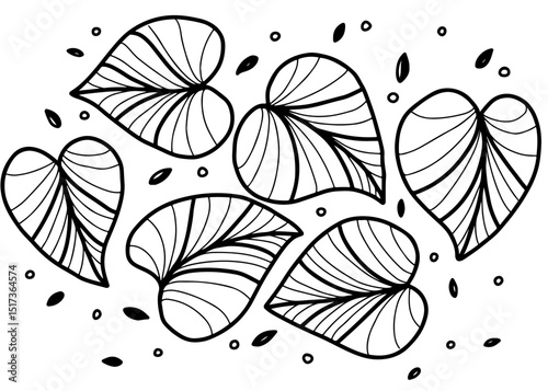 abstract background with leaves