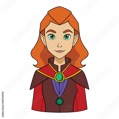 A young sorceress with glowing eyes and a flowing cloak, mastering ancient spells with grace and power, surrounded by auras of magic and mystery.
