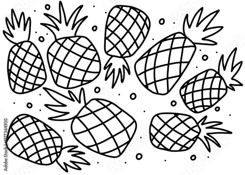 vector illustration of an abstract pineapple background