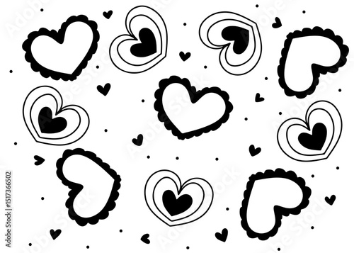 seamless background with hearts