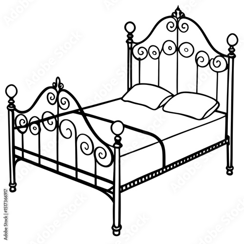 bed with pillows