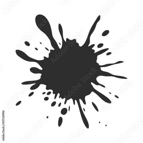Black ink splatter vector design element for graphic design projects and creative art illustrations use 100 silhouette