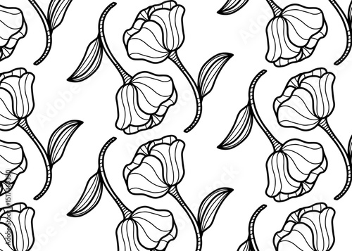 seamless pattern with roses flowers