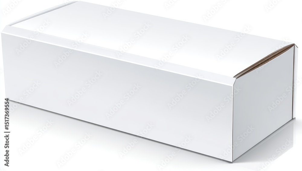 Naklejka premium Blank white cardboard box