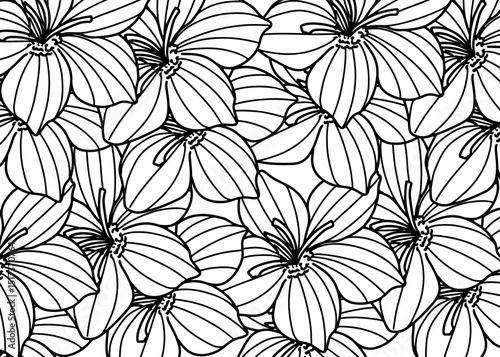 seamless pattern with  Saffron flowers