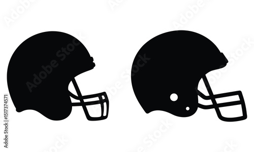 American Football Helmet Silhouette Vector, Football helmet icon, Helmet Clip art vector