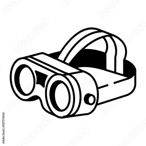 A line style icon showing a vr headset 
