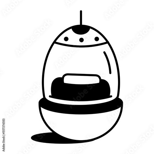 A linear style icon of immersion pod
