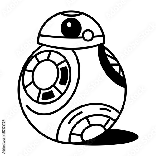 flying, charger, drone, device, technology, futuristics, technology, linear, outline, glyph, icon, vector,
An outline style icon of smart droid
