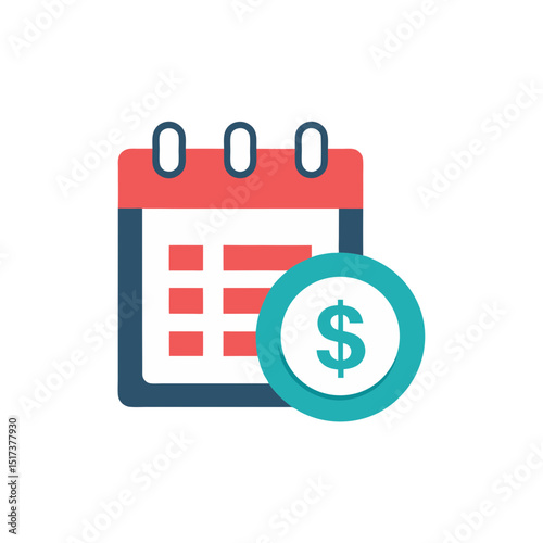 calendar with dollar sign and coin stack icon repr.svg