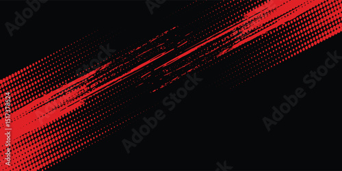 Grunge texture effect background. Distressed rough dark abstract textured. Black isolated on red. Graphic design element vintage style sport modern