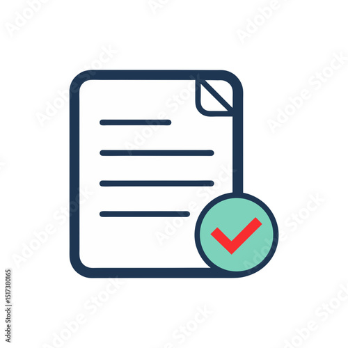 document with signature and tick icon representing.svg