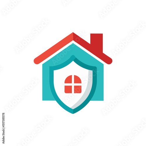 house with shield icon symbolizing home insurance .svg