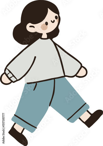 걷는사람,걷기,걸어가는,걸어가는사람,산책,산책하는모습,도보,일상,일상생활일러스트,걷기운동,여유로운,여유로운모습,여유로운사람,A walker,Walking,The walker,Daily routine,Illustration of daily life,Walking exercises,free,Relaxed,a relaxed person