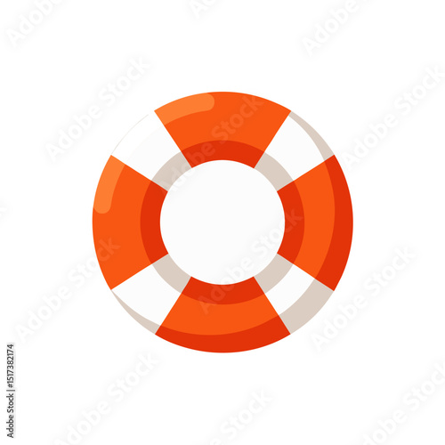 lifebuoy rescue icon in cartoon vector style 