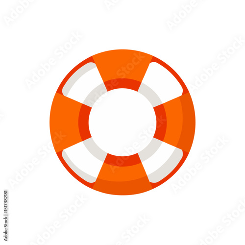 lifebuoy rescue icon in cartoon vector style 