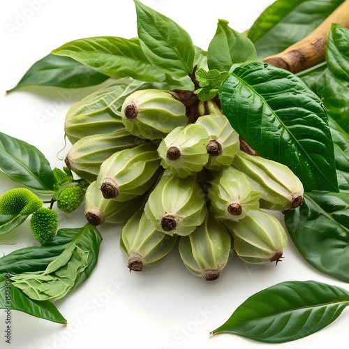 Fresh jengkol with white background