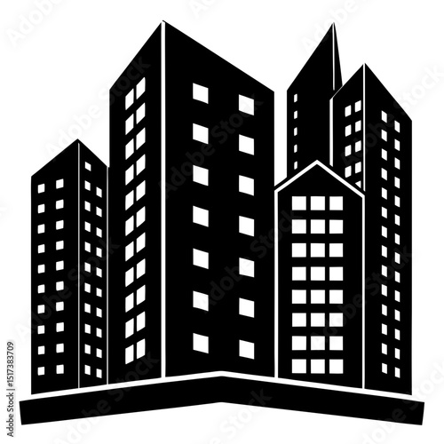 city buildings vector illustration