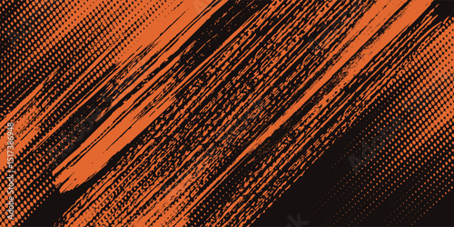 Grunge texture effect background. Distressed rough dark abstract textured. Black isolated on red. Graphic design element vintage style sport modern