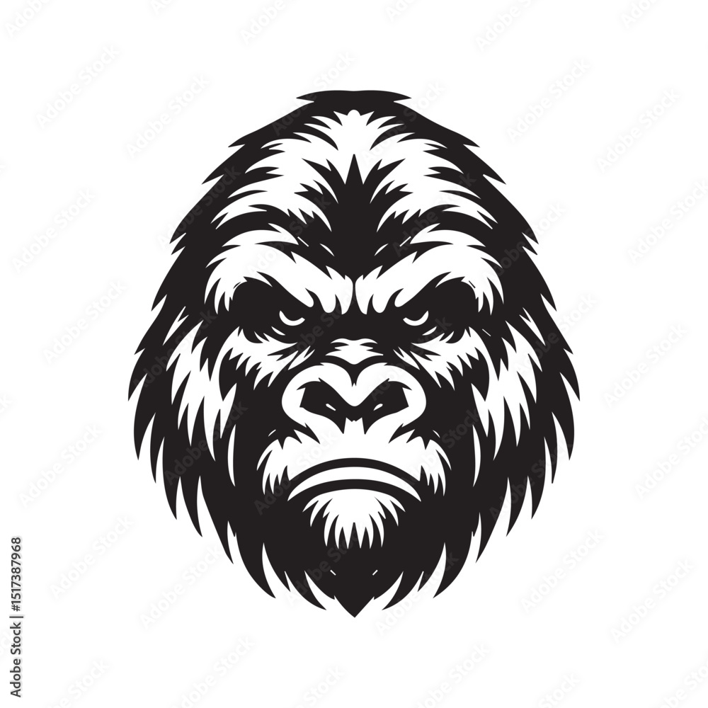 Fototapeta premium gorilla logo, editable vector image