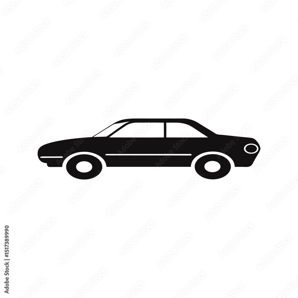 Fototapeta premium car vector illustration, car silhouette icon.