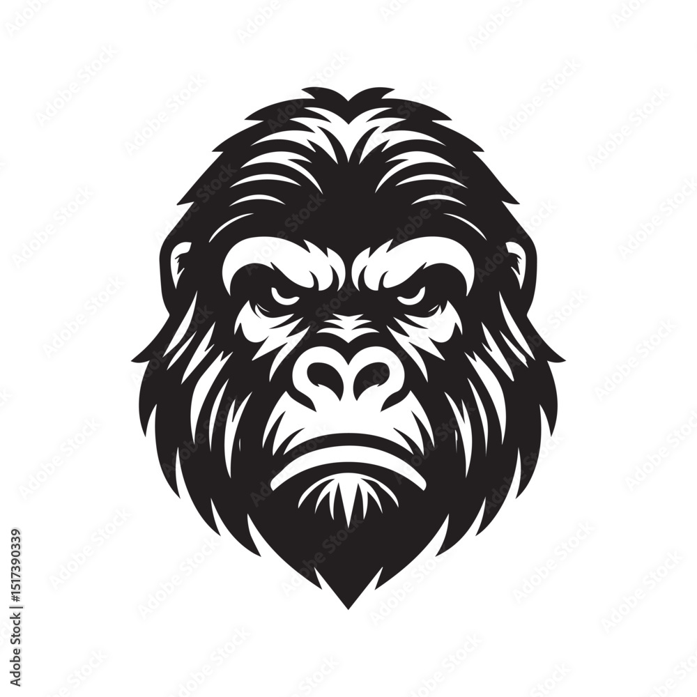 Obraz premium gorilla logo, editable vector image