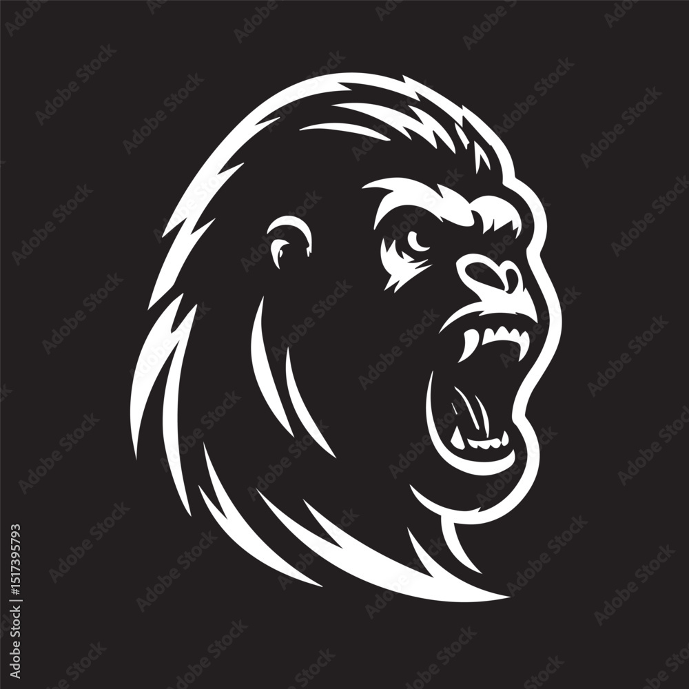 Fototapeta premium gorilla logo, editable vector image