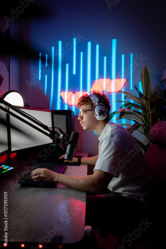 Live streamer at home