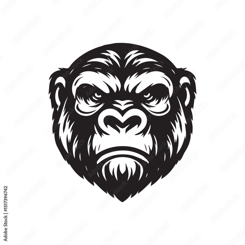 Obraz premium gorilla logo, editable vector image