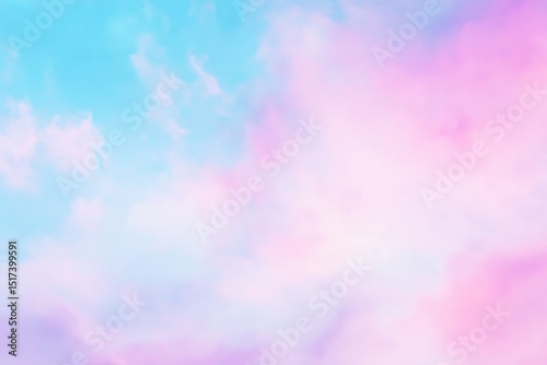 Pastel sky with delicate dreamy clouds