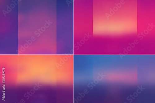 Color gradients with simple geometric shapes