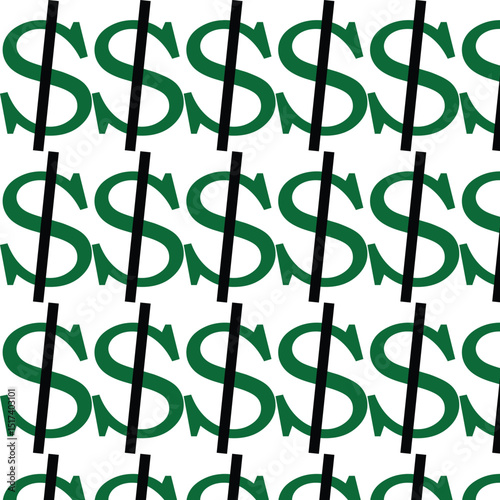 A dollar sign pattern design for background use.