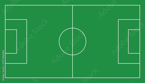 Vector football field illustration. soccer field in flat style. football ground. pitch vector design