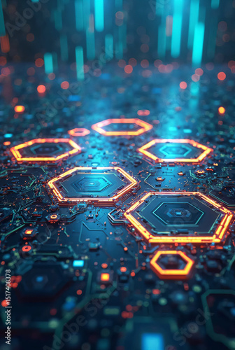 Hexagon of lighting