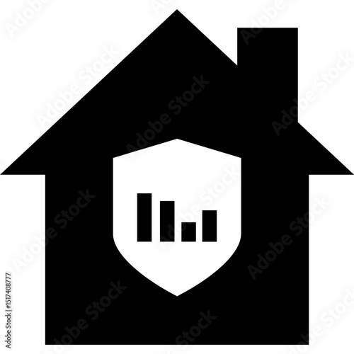 Home insurance, home protection icon