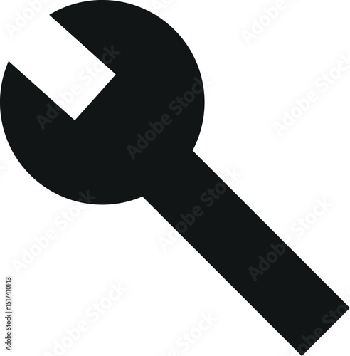 A wrench icon for graphical use. art in illustrator. epps file available