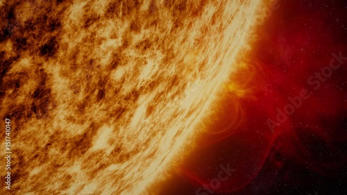 Intense solar flare bursts from the sun’s fiery surface, unleashing a breathtaking torrent of coronal particles that cascade into the vast cosmic expanse