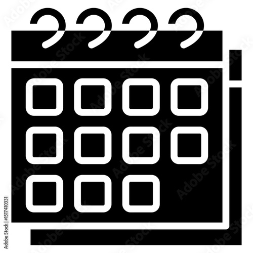 Yearly Calendar glyph icon