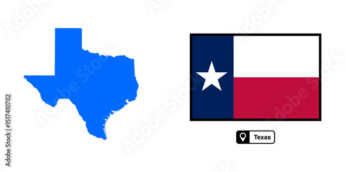 Free Download texas map and flag vector isolated on transparent background - GFXLoad