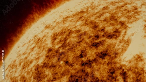 Intense solar flare bursts from the sun’s fiery surface, unleashing a breathtaking torrent of coronal particles that cascade into the vast cosmic expanse
