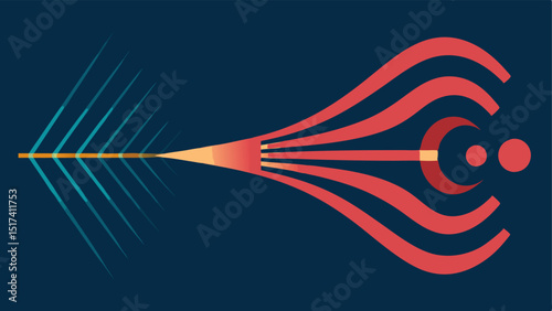 Infrared Light Waves An abstract representation of infrared light waves symbolizing the technology behind the treatment with light beams radiating and interacting with skin cells.