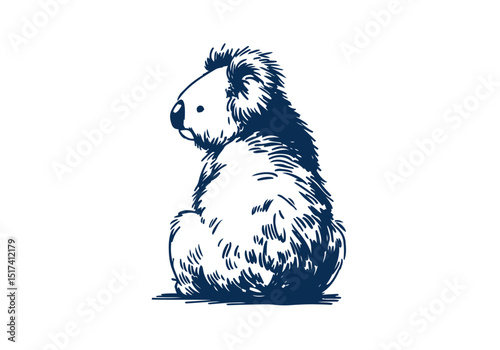 Koala hand drawn sketch vector illustration